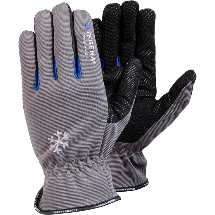 Ejendals Handschuh Tegera 417 aus Synthetikleder, Größe 8, 1 Stück, grau / schwarz, 417-8 – Bild 1