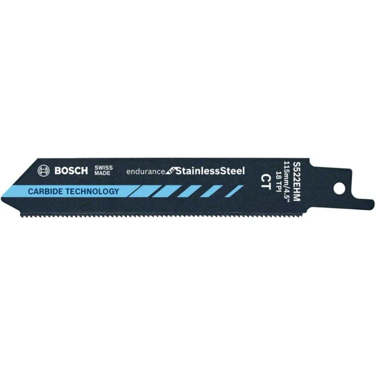 Bosch Professional Säbelsägeblatt S 522 EHM Endurance for Stainless Steel (für Edelstahl, 115 x 19 x 1 mm, Zubehör Säbelsäge) - Preisvergleich – Bild 1