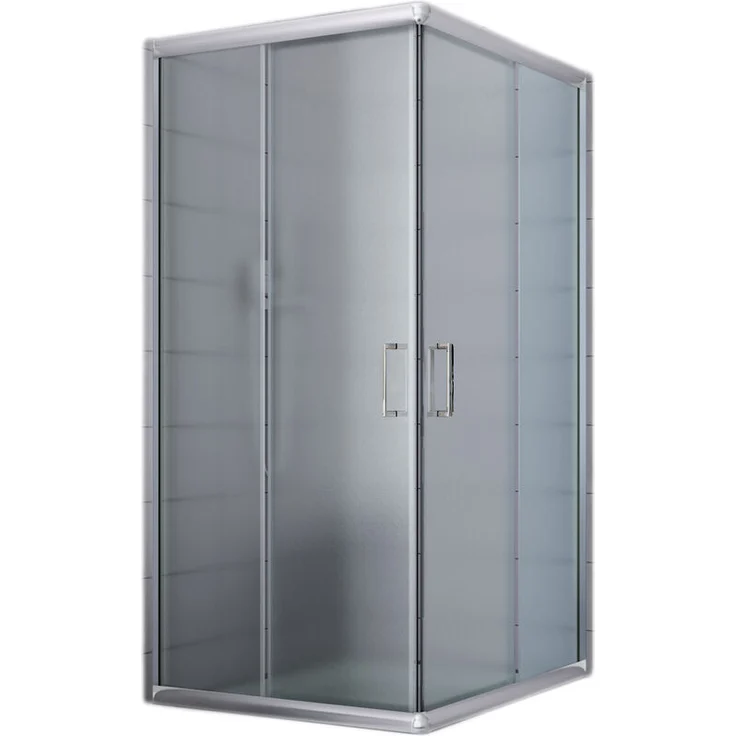 Eckeinstieg Duschkabine Rechteckig 120x80 H185 Satiniert 6mm Glas Mod. Alabama – Bild 1