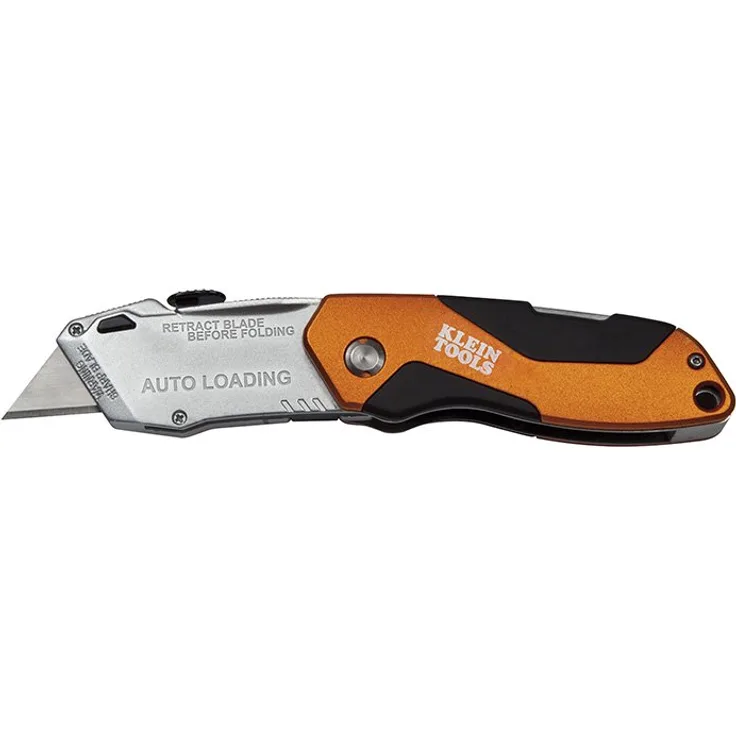 Klein Tools 44130 Taschenmesser selbstladend 181mm, Orange-schwarz