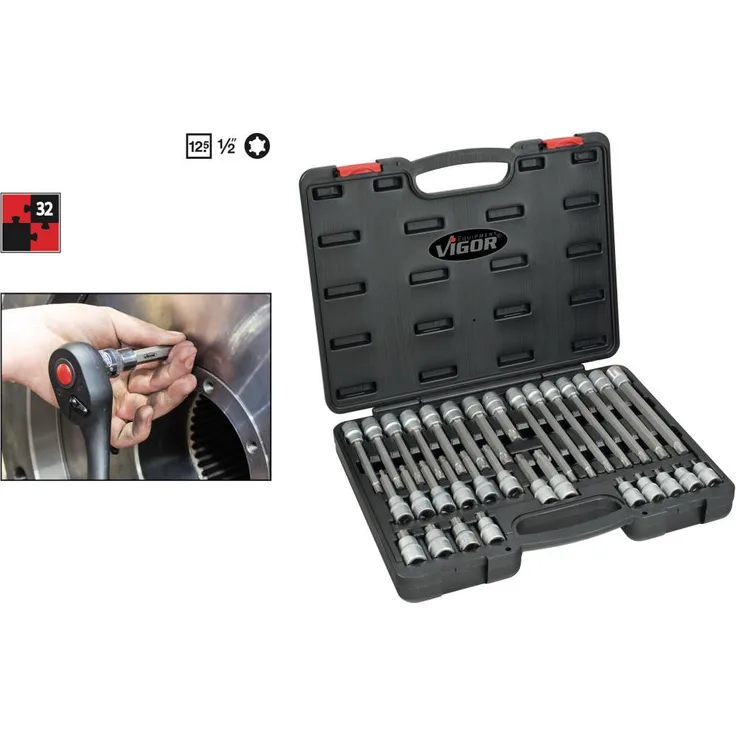 Vigor V2201 1-2? Ribe-Schraubendreher-Einsatz-Satz