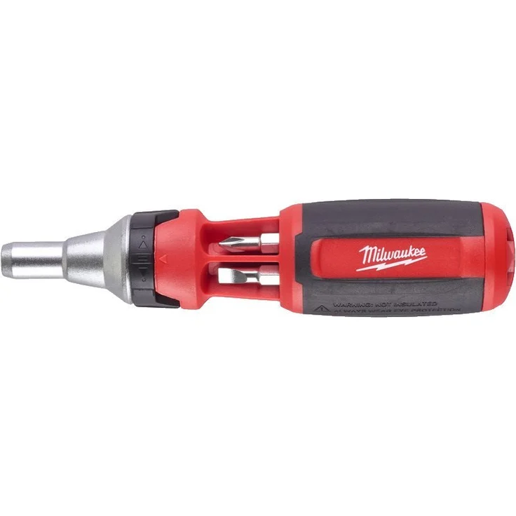 Milwaukee 4932471598 Schraubendreher, Multispitze,9 in 1, Multibit Driver, Black-Red