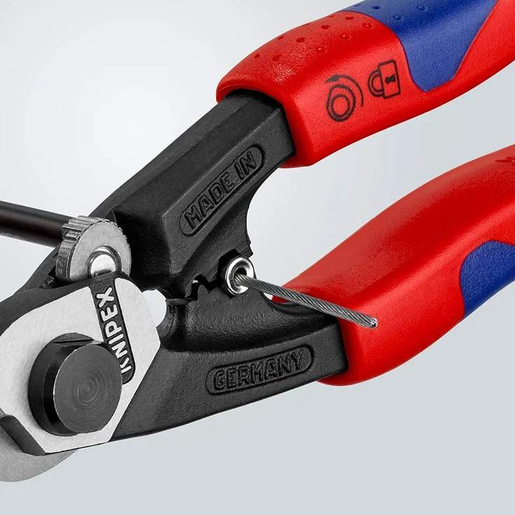 KNIPEX 95 62 190 Drahtseilschere geschmiedet mit Mehrkomponenten-Hüllen 190 mm – Bild 7