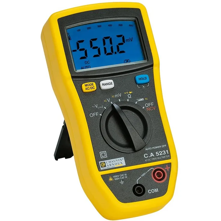 Digital Multimeter, Chauvin Arnoux C.A 5231, 1000Vac - 600A ac, CAT III 1000 V, CAT IV 600 V