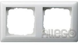 Gira Rahmen 021203 2fach Standard 55 reinweiß