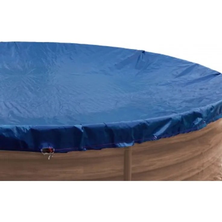 Grasekamp Abdeckplane für Pool oval 525x320cm Royalblau Planenmaß 600x400cm Sommer Winter