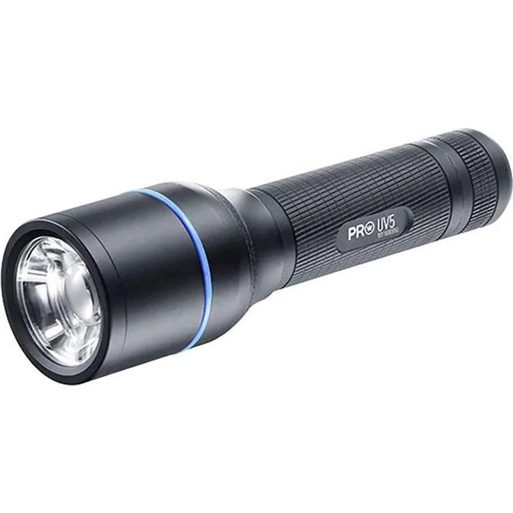 Walther LED-Taschenlampe LED, UV-Lampe Taschenlampe mit Holster, Handschlaufe Pro UV5 akkubetrieben, batteriebetr