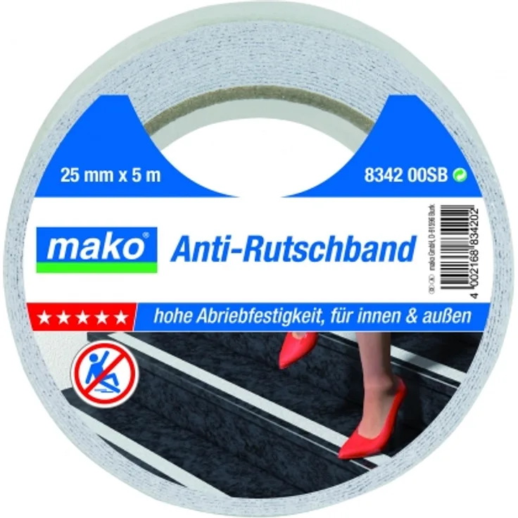 Mako PREMIUM Anti Rutschband 25mm x 5m WeiC selbstklebend Nr.834200