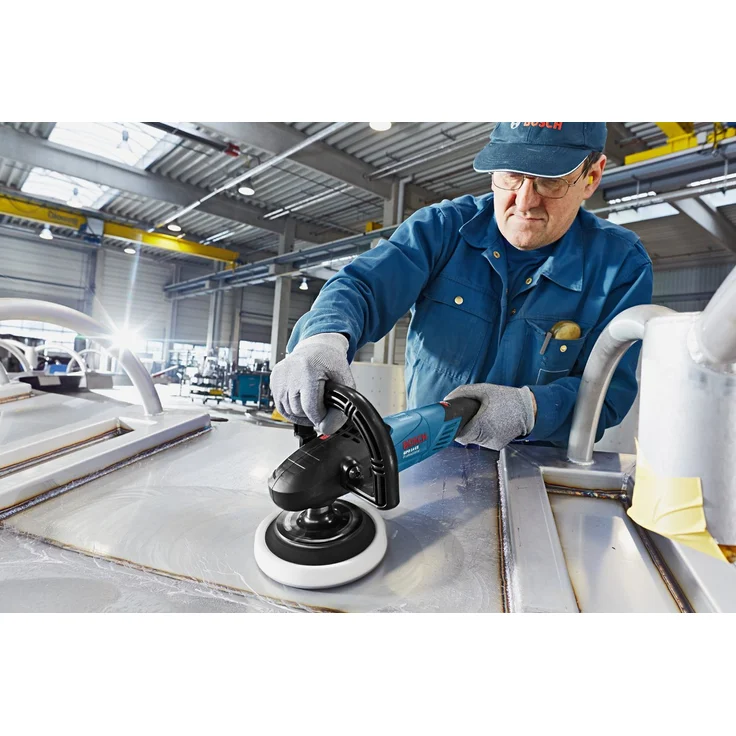 Bosch Professional GPO 14 Polierer, 1.400 W, M 14 Gewinde, Drehzahlvorwahl mit Griff ohne Aufsätze – Bild 3