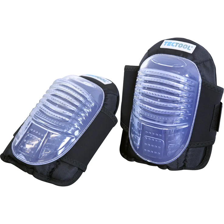 Knieschoner-Gel gemäß DIN EN 14404 mit Gel-Schaumstoffeinlage und einem elastischen Stoffriemen