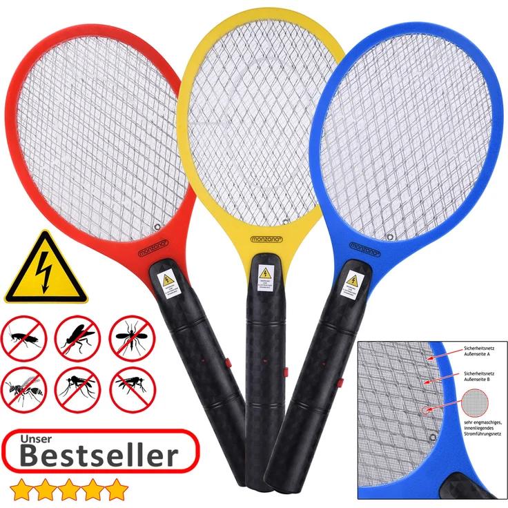 monzana 3 x elektrischer Fliegenfänger - doppeltes Sicherheitsschutzgitter – Bild 1