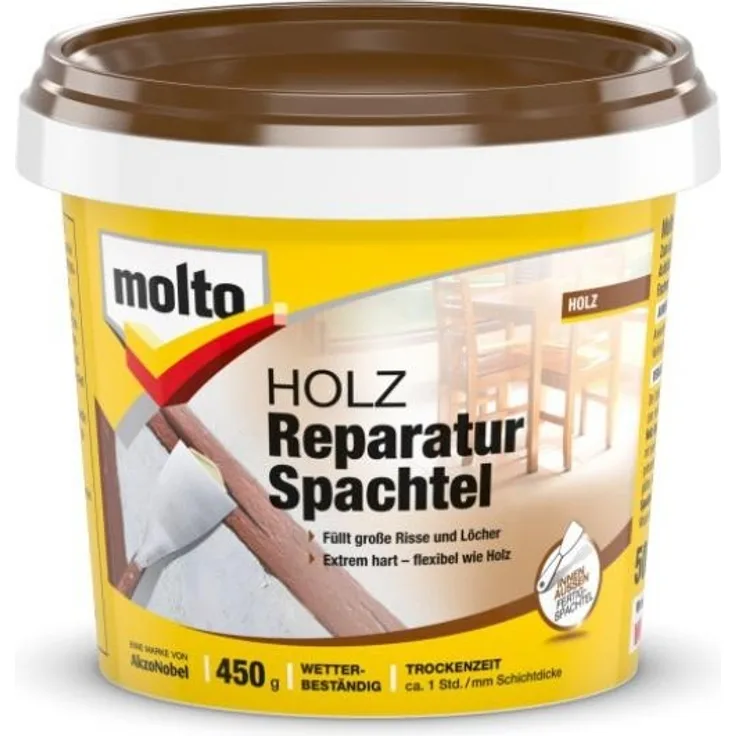 Molto Holz Reparatur Spachtel 450g Ausbessern Renovieren