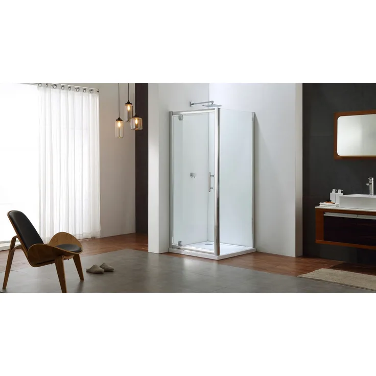 TrendLine Pivot-Tür Easy 6'' ''800 x 800 mm, mit Seitenwand''''