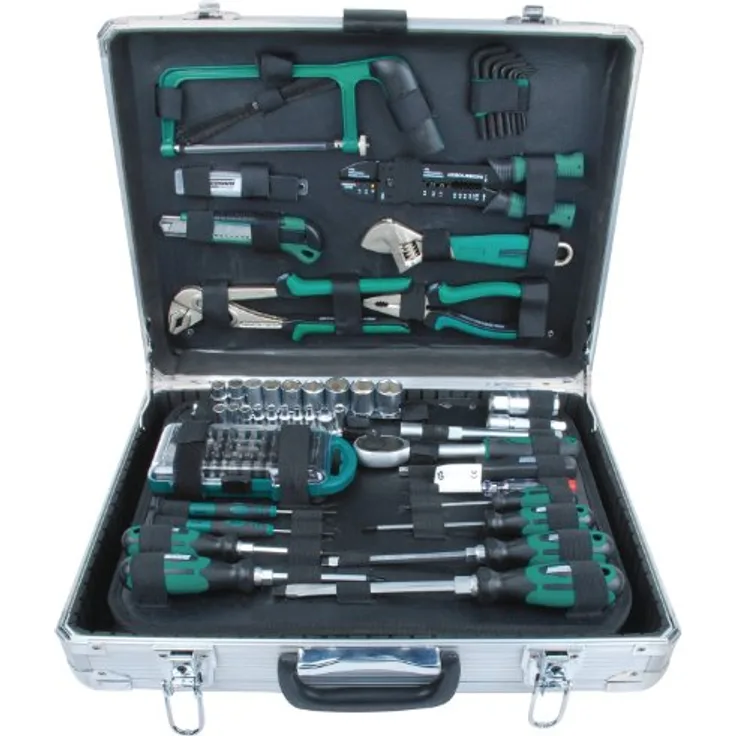 Brüder Mannesmann 124-tlg. Werkzeugsatz im Alukoffer, M29072