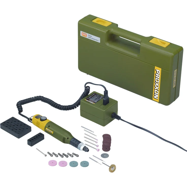 Proxxon 28515 Modellbauer- und Gravierset mit Bohr- und Fräsgerät MICROMOT 50-E 40 Watt 0,23 kg 230 V – Bild 3