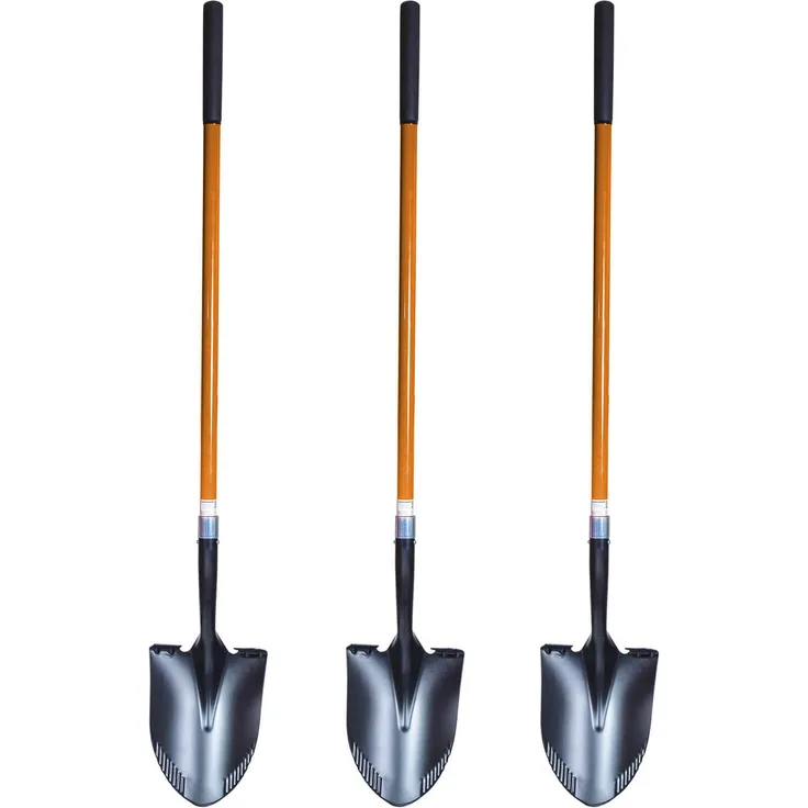 3 Stück FRONTTOOL Spatenschaufel 2in1 SET - Amerikanische Form Schaufel und Spaten in einem, die perfekte Kombination von 2 Werkzeugen
