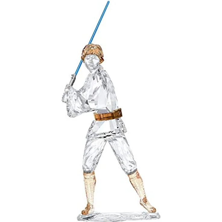 Swarovski Star Wars Figurine, Kristall, Weiß-Braun-Blau, 14.2 x 6 x 4.6 cm