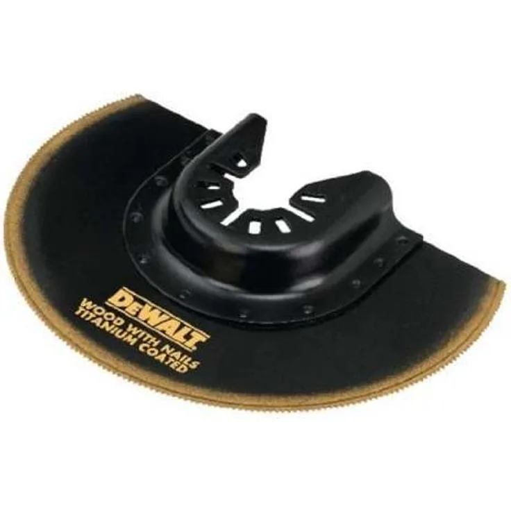 DeWalt Titan Segment-Sägeblatt (100 mm, gekröft, Multitool-Zubehör- für den Einsatz in Holz, Holz mit Nägeln, Kunststoffen und Gipskarton) DT20711