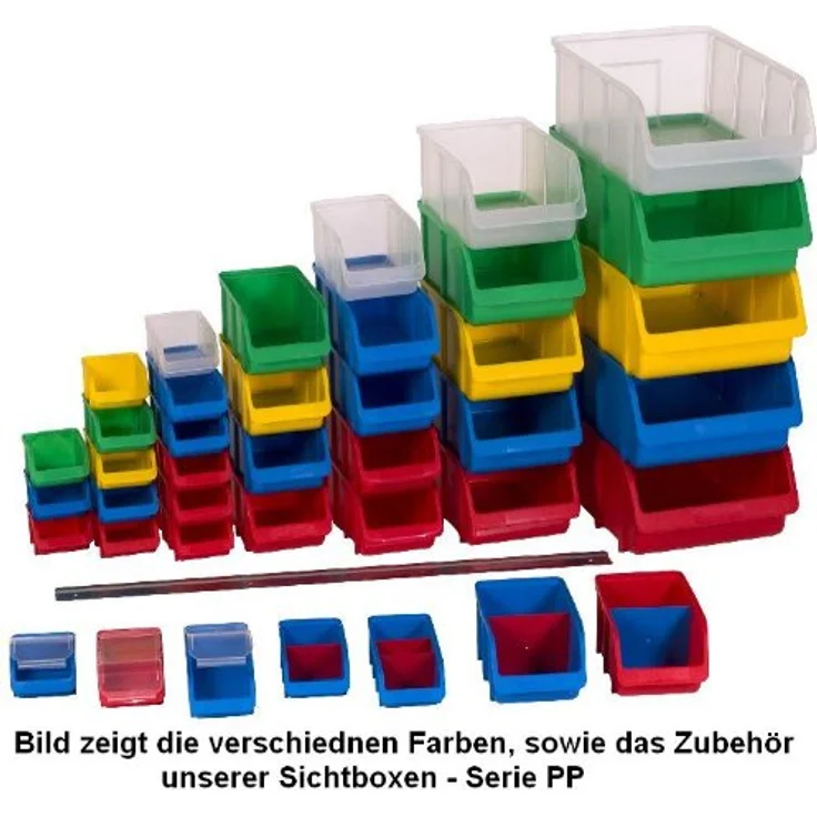 hünersdorff Sichtbox - Stapelbox - Lagerbox in Größe 4, stapelbar, Farbe: Grün – Bild 1