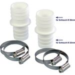 Peraqua 2 Stk. Schlauchverbinder Ø 32 auf 38 mm inkl. 4 Edelstahlschellen