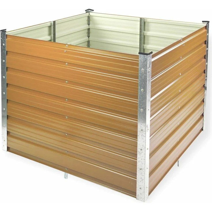 DEMA Metall Hochbeet Rosendaal Braun Gartenbeet Gemüsebeet Langlebig Verzinkt