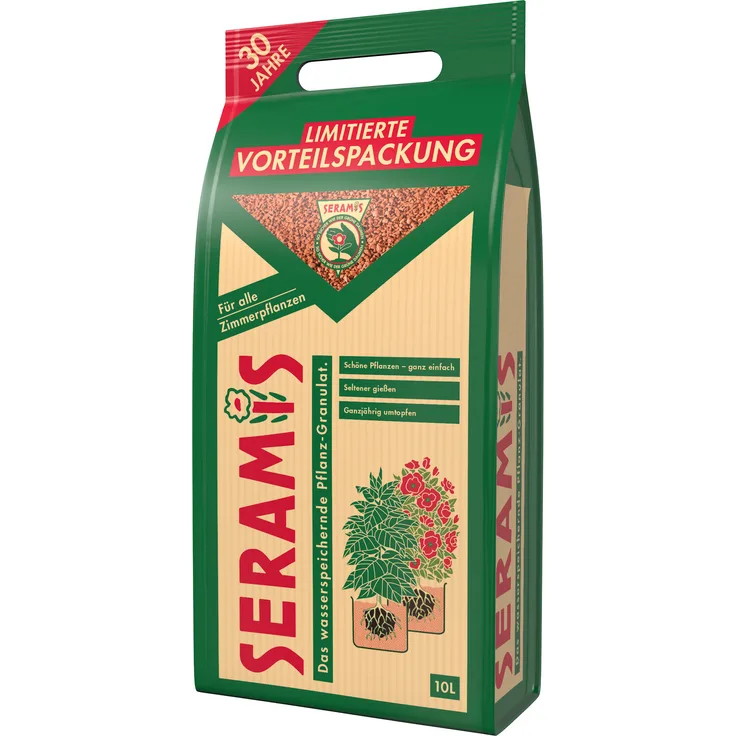 SERAMIS Pflanz-Granulat für Zimmerpflanzen RETRO Sonderedition, 10 Liter - Limitierte Vorteilspackung