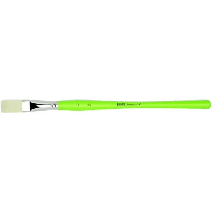 Liquitex 1300310 Free Style Künstler - Pinsel, langlebig und formstabil aus hochwertigen synthetischen Faser für volle Kontrolle beim Farbauftrag -Flachpinsel - Nr. 10