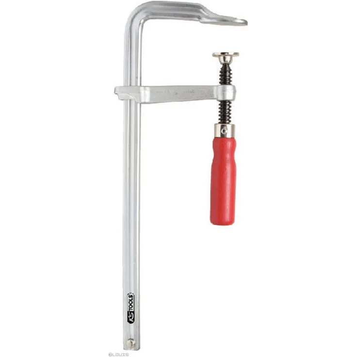 KS TOOLS Schraubzwinge mit Holz-Griff 160/80mm Ganzstahl