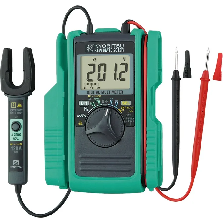 Kyoritsu KEW 2012R Multimeter Digital mit-Zange für die Größe TRMS von Spannungen AC-DC, aktuelle AC-DC, Widerstand, contiuitÃ , Diode, Kapazität,-, grau