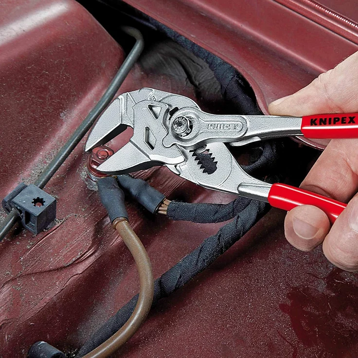 KNIPEX 86 03 150 Zangenschlüssel Zange und Schraubenschlüssel in einem Werkzeug mit Kunststoff überzogen verchromt 150 mm – Bild 6