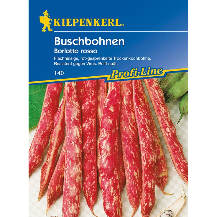 Kiepenkerl Buschbohnen Borlotto Rosso