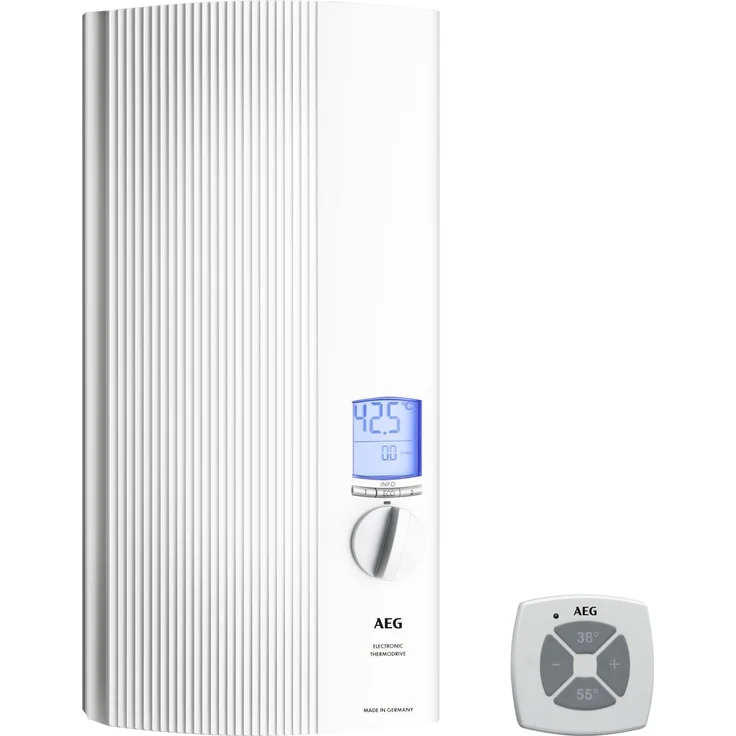 AEG vollelektronischer Durchlauferhitzer DDLE ÖKO TD, 27 kW, LCD, ECO-Funktion, Regendusche, 222399 – Bild 1