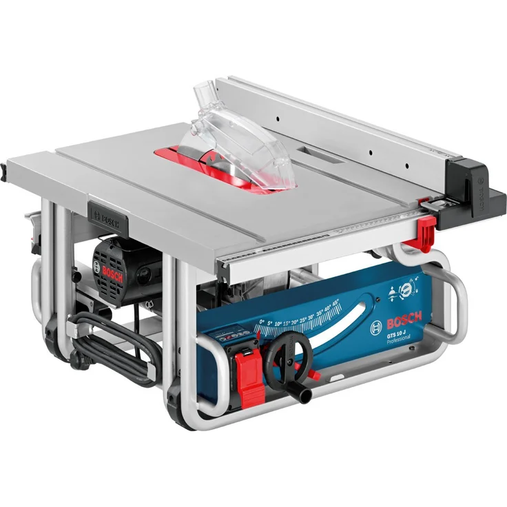 Bosch Professional Tischkreissäge GTS 10 J (Winkelanschlag, Parallelanschlag, Absaugadapter, Sägeblatt, Schiebestock, Karton, Sägeblatt-: 254 mm, Tischgröße: 642 x 634 mm, 1800 Watt) 0601B30500 – Bild 1