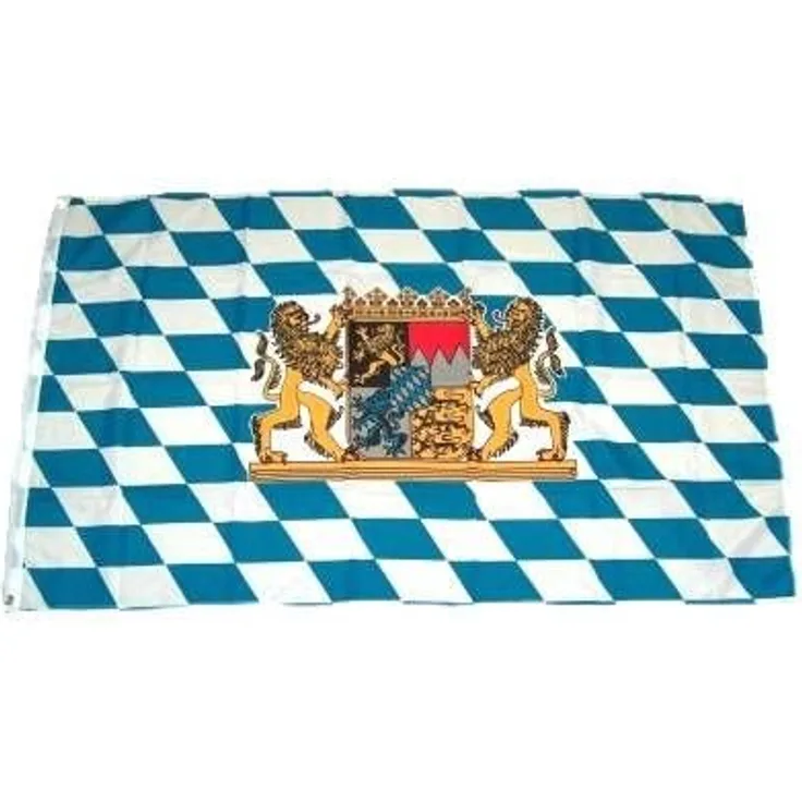 Flaggenking Fahne Flagge Freistaat Bayern Löwe ohne Schrift, mehrfarbig, 150 x 90 x 1 cm, 16995