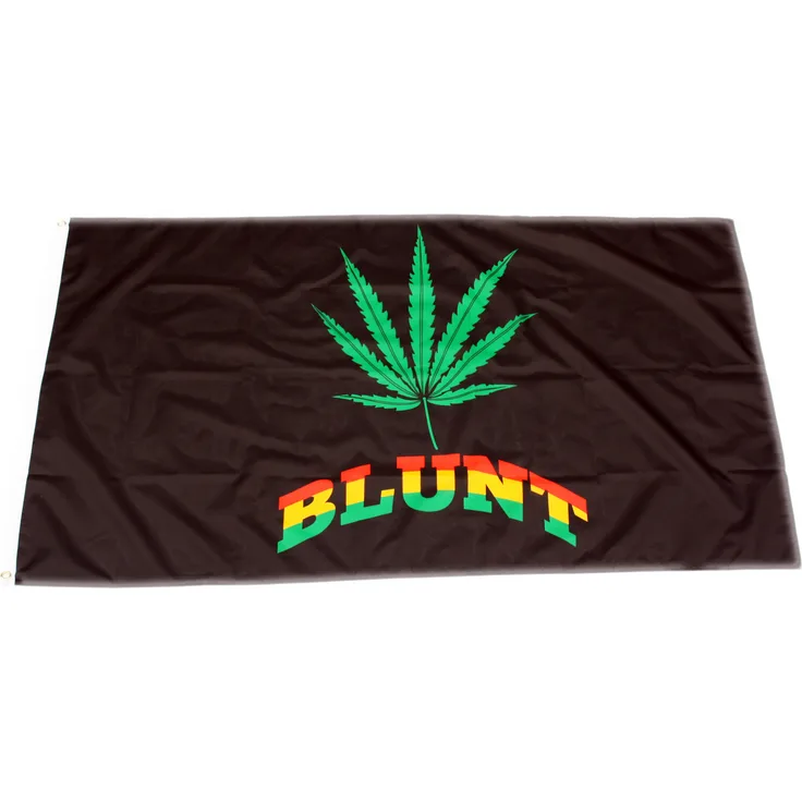 Flagge Fahne Blunt Hanf Hanfplanze 90 x 150 cm - wetterfeste Qualität