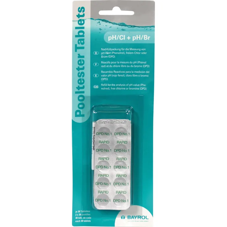 Bayrol 287125 Tabletten Nachfüllpackung pH-Chlor für Pooltester