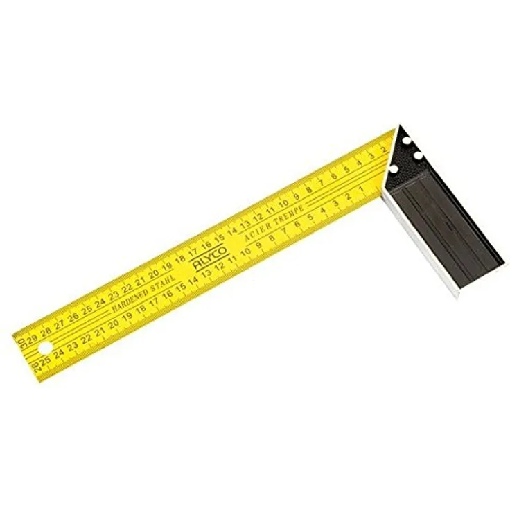 Alyco 197390 Zimmermannswinkel 250 mm gehärtetem Stahl Griff Aluminium Abschlussfeiern beiden Seiten