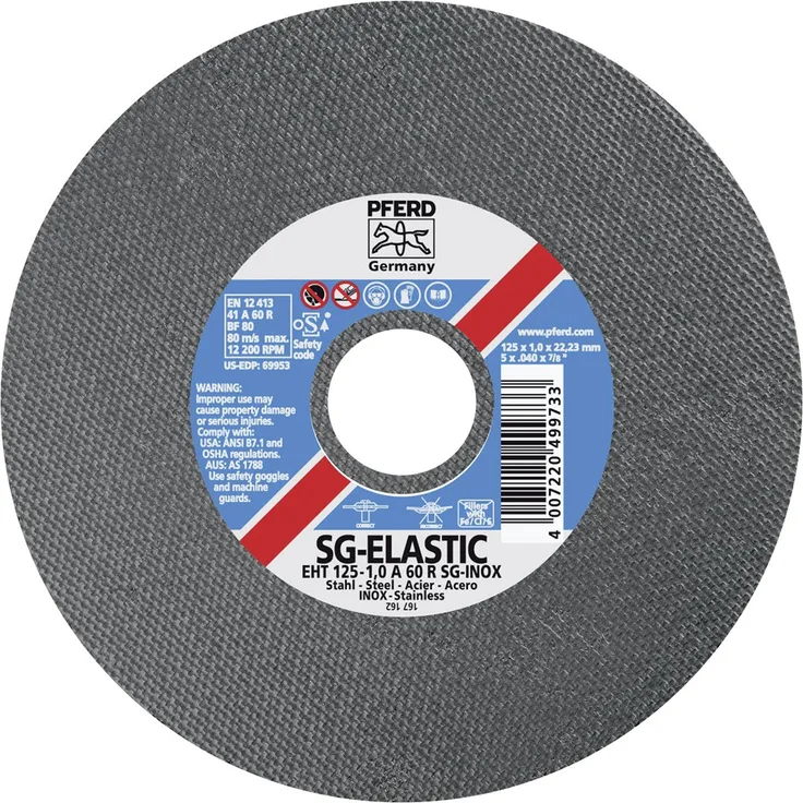 AUGUST RüGGEBERG GMBH&CO.KG 61341112 Trennscheibe f.VA-Blech D.125mm Stärke 1mm PFERD Bohrung 22,23mm