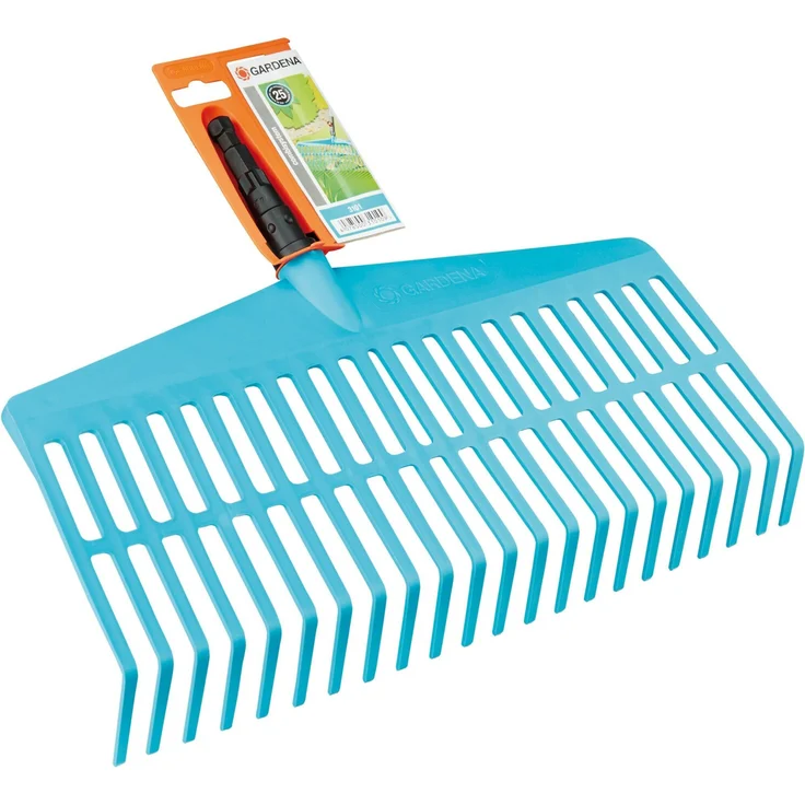 GARDENA combisystem-Rechenbesen: Handlicher Zinkenbesen zum Zusammenfegen von Laub und Grasschnitt, mit robusten Kunststoffzinken, Arbeitsbreite 43 cm (3101-20) – Bild 2