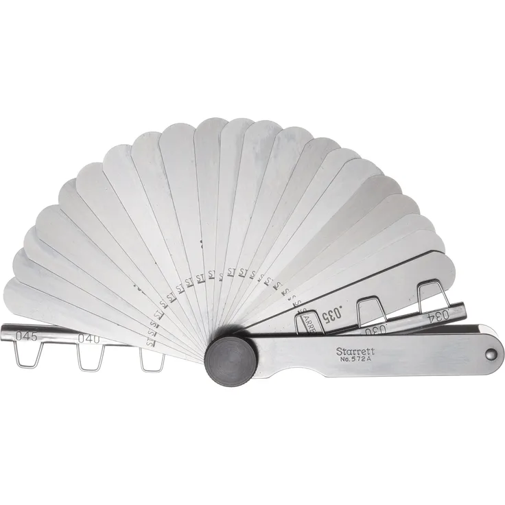 Starrett 172E Dickenmessgerät mit geraden Blättern, 0,002-0,3 cm Dicke, 30,5 cm Länge, 8 Blätter