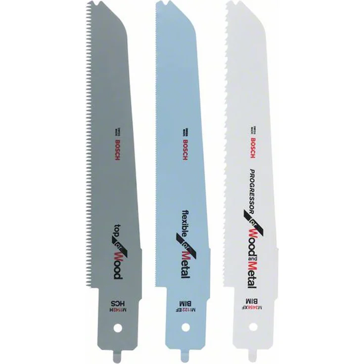 Bosch ProfessionalProfessional 3tlg. Sägeblatt-Set zum Sägen in Holz und Metall für Multisäge PFZ 500 E – Bild 1