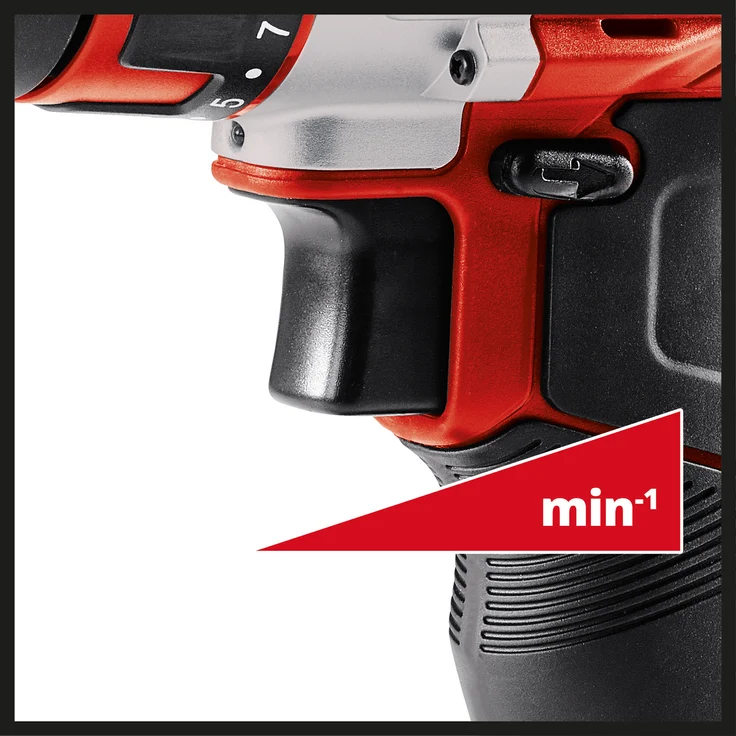 Einhell Akku-Bohrschrauber TE-CD 12-1 Li (Li-Ion, 12 V, 2-Gang-Getriebe, Drehzahl-Elektronik, LED-Beleuchtung, robustes Metallgetriebe, 45-Min.-Ladegerät + 2,0 Ah-Akku) – Bild 3