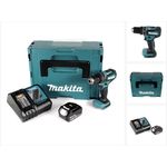 Makita DHP485RT1J 18 V Li-Ion Akku Schlagbohrschrauber im Makpac + 1 x 5,0 Ah Akku + Ladegerät