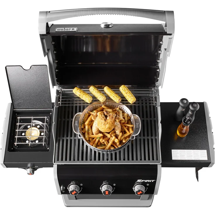 Weber Spirit E-220 Classic, Black Gasgrill, 2 Brenner, 6-8 Personen, Maße 159 x 129 x 80 cm – Bild 4
