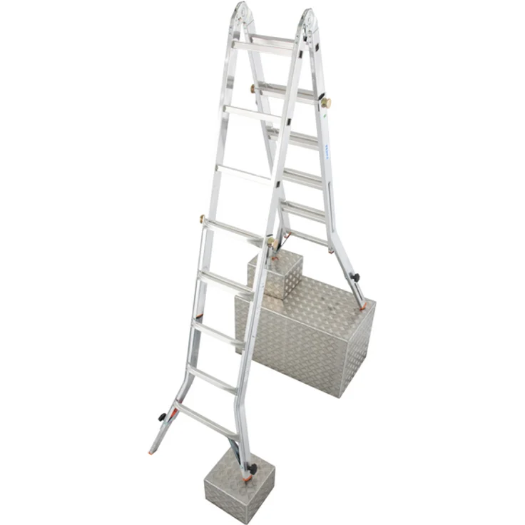 KRAUSE Teleskopleiter »MONTO TeleVario«, 20 Sprossen, Aluminium – Bild 1
