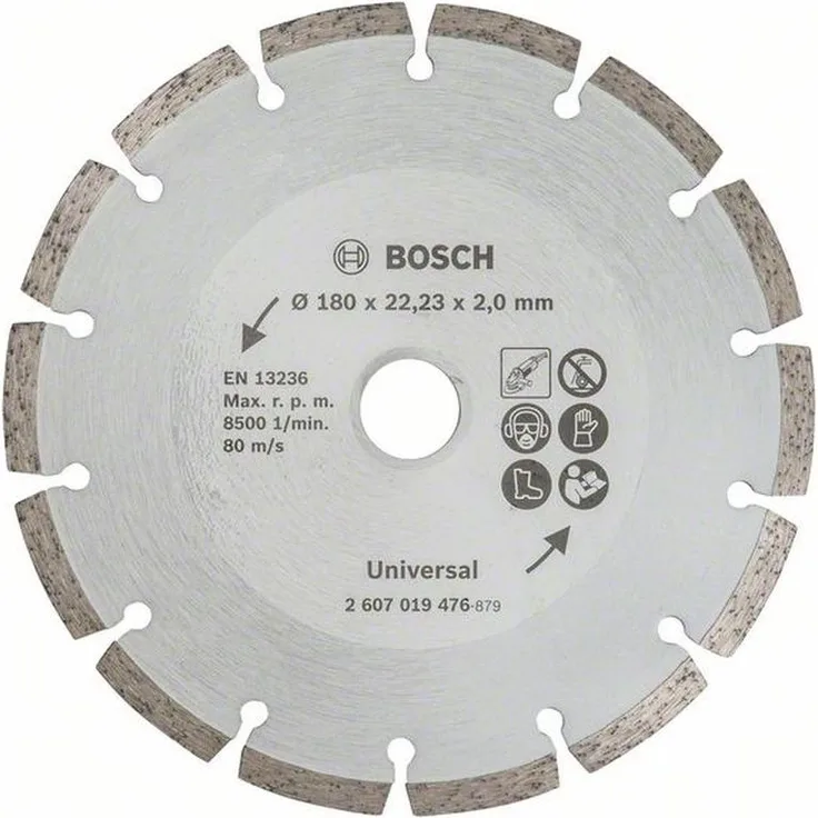 Bosch Diamanttrennscheibe für Baumaterial, 180 mm, 2607019476