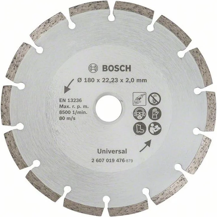 Bosch Diamanttrennscheibe für Baumaterial, 180 mm, 2607019476