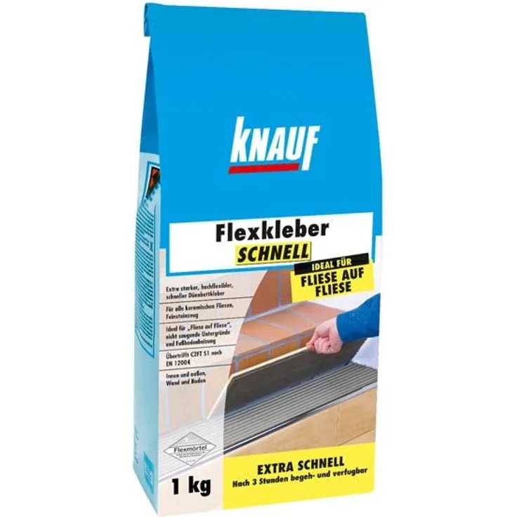 Knauf Flexkleber schnell grau, 1 kg