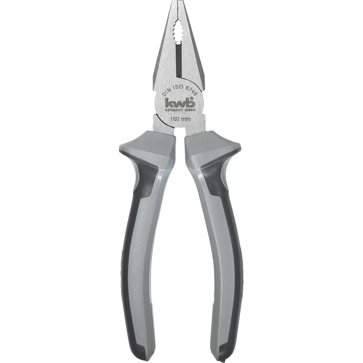 kwb Profi Kombi-Zange 160 mm 386220, nach DIN ISO 5746, robuste Verarbeitung, Schneidkanten induktiv gehärtet