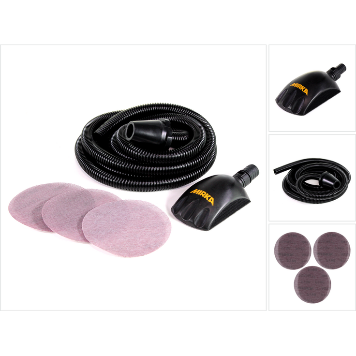 Mirka Roundy Startkit Grip 150mm mit 15 Schleifscheiben & Saugschlauch KIT00ROUND